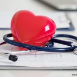 un cœur en plastique entouré par un stethoscope de médecin